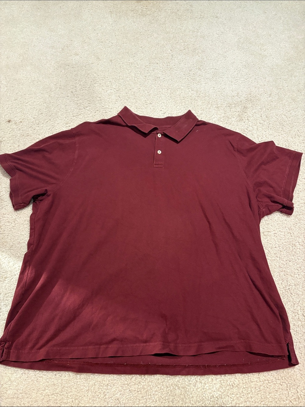 Basic Editions Men's Maroon Polo - Short Sleeve